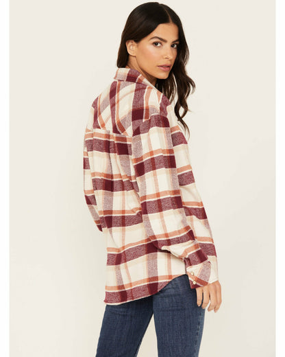 Idyllwind Women | Rendon Plaid Print Long Sleeve Snap Flannel
