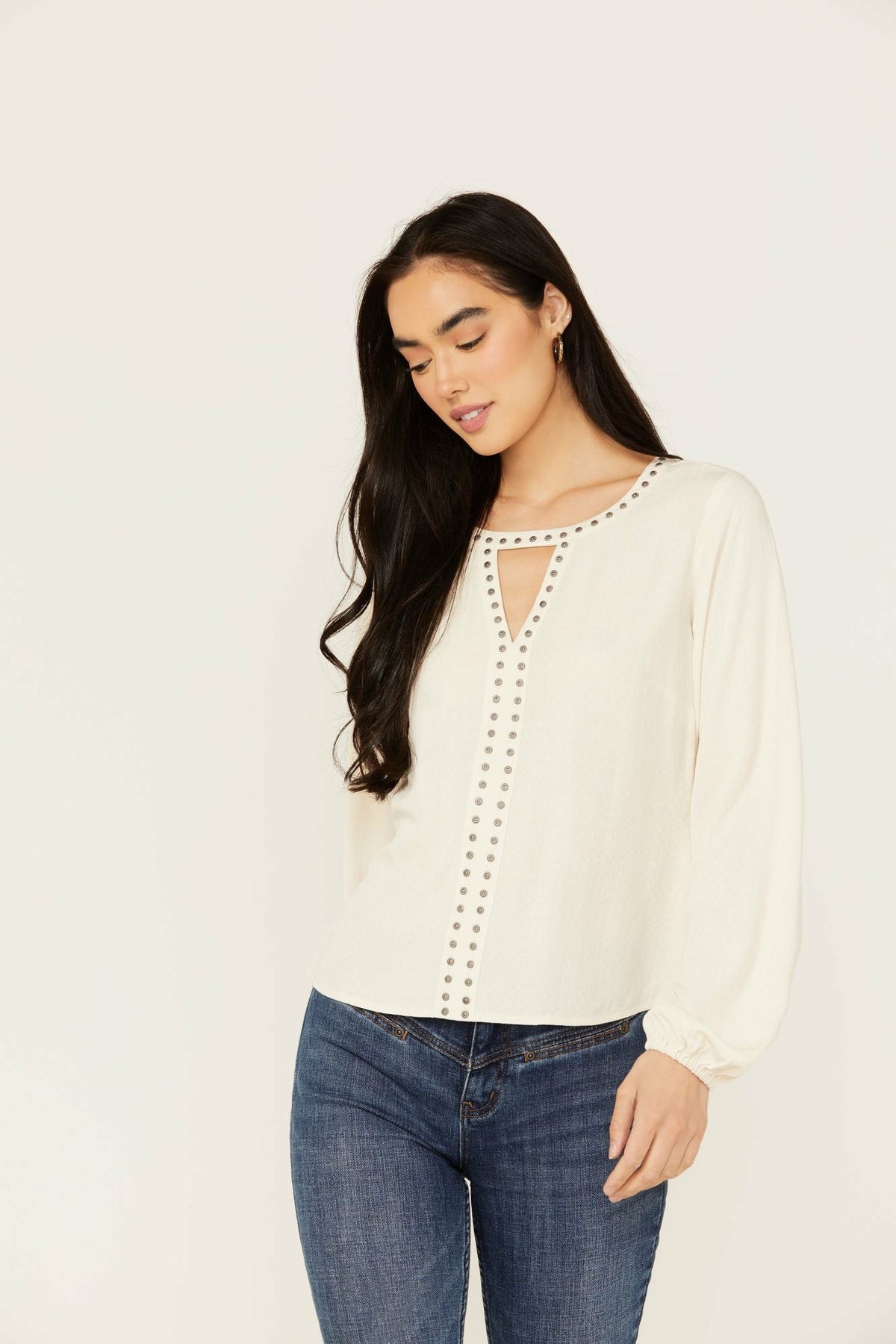 Idyllwind Women | Elenora Studded Jacquard Top
