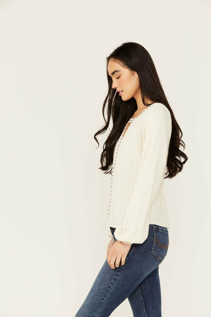 Idyllwind Women | Elenora Studded Jacquard Top