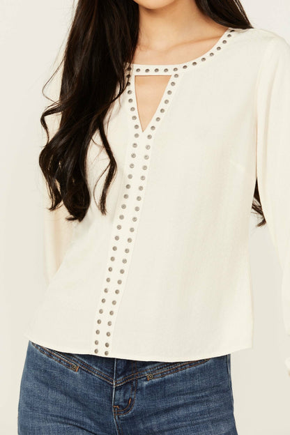 Idyllwind Women | Elenora Studded Jacquard Top