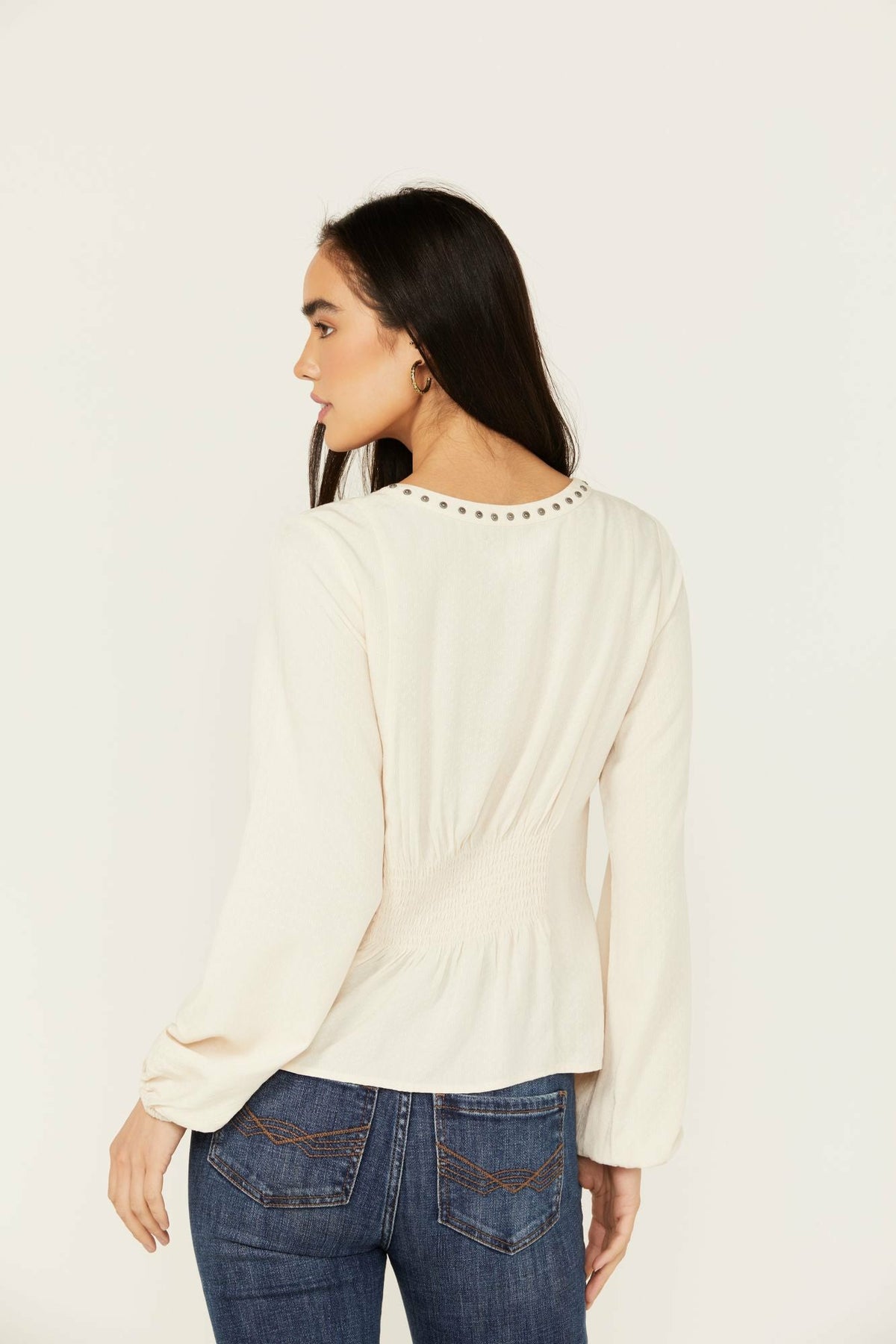 Idyllwind Women | Elenora Studded Jacquard Top