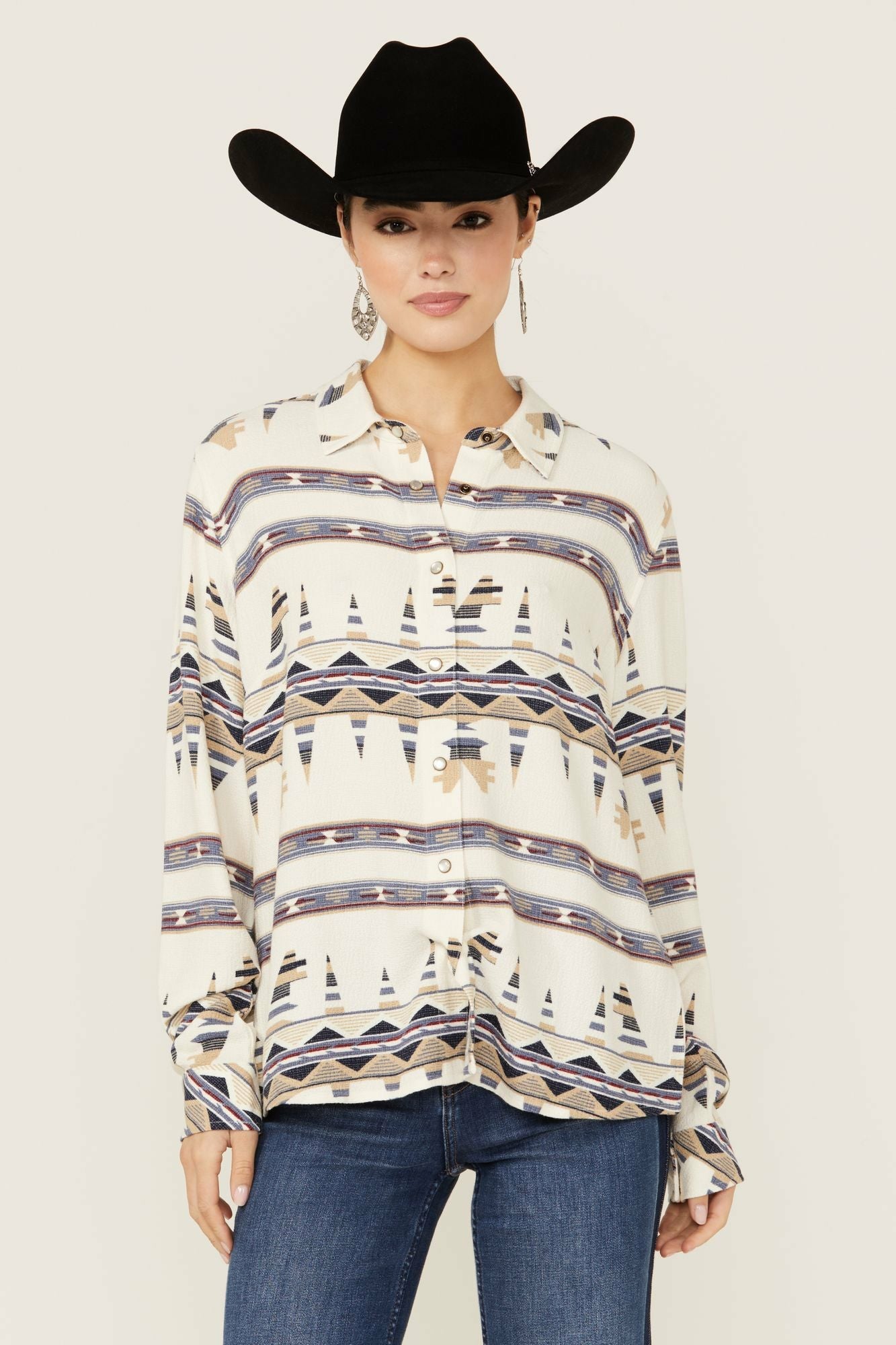 Idyllwind Women | Featherlight Printed Long Sleeve Pearl Snap Western Shirt