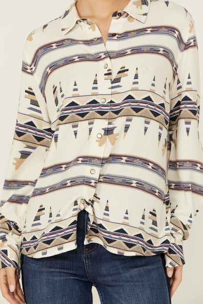 Idyllwind Women | Featherlight Printed Long Sleeve Pearl Snap Western Shirt