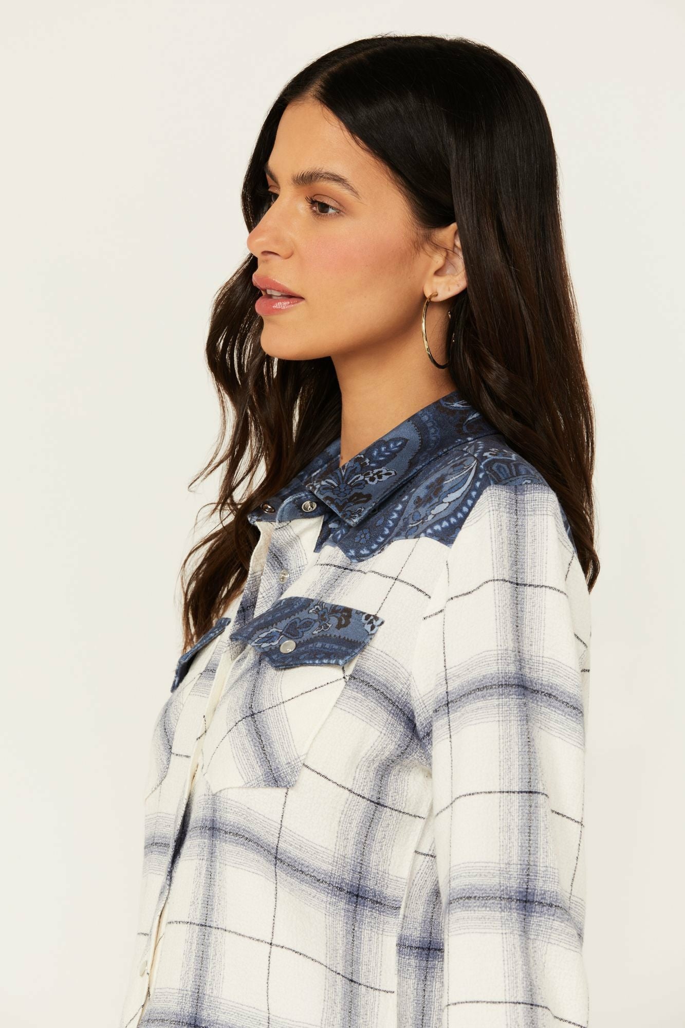 Idyllwind Women | Ethel Featherlight Plaid Print Long Sleeve Pearl Snap Western Shirt