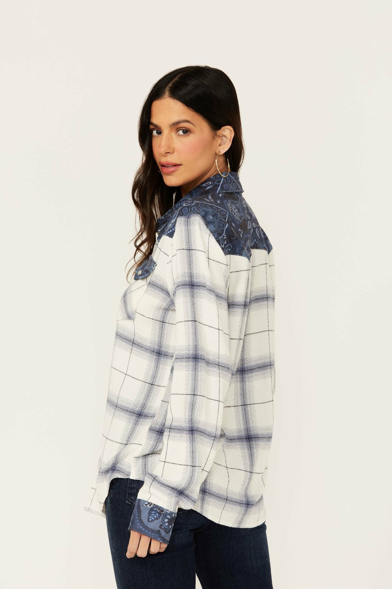 Idyllwind Women | Ethel Featherlight Plaid Print Long Sleeve Pearl Snap Western Shirt