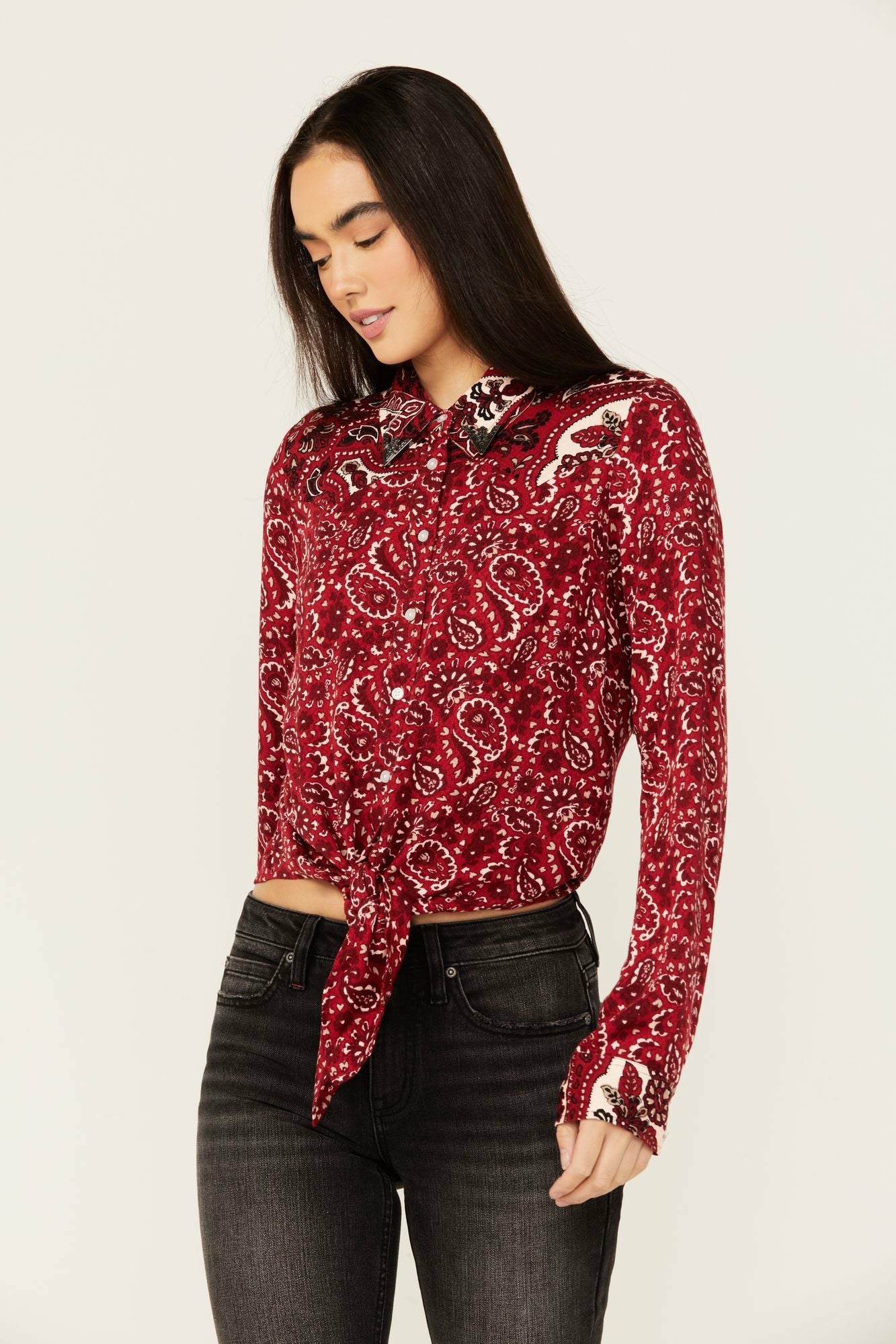 Idyllwind Women | Erwin Printed Tie Front Shirt