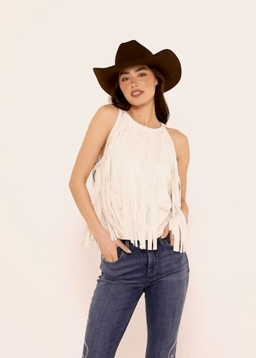Idyllwind Women | Madie Faux Suede Fringe Tank