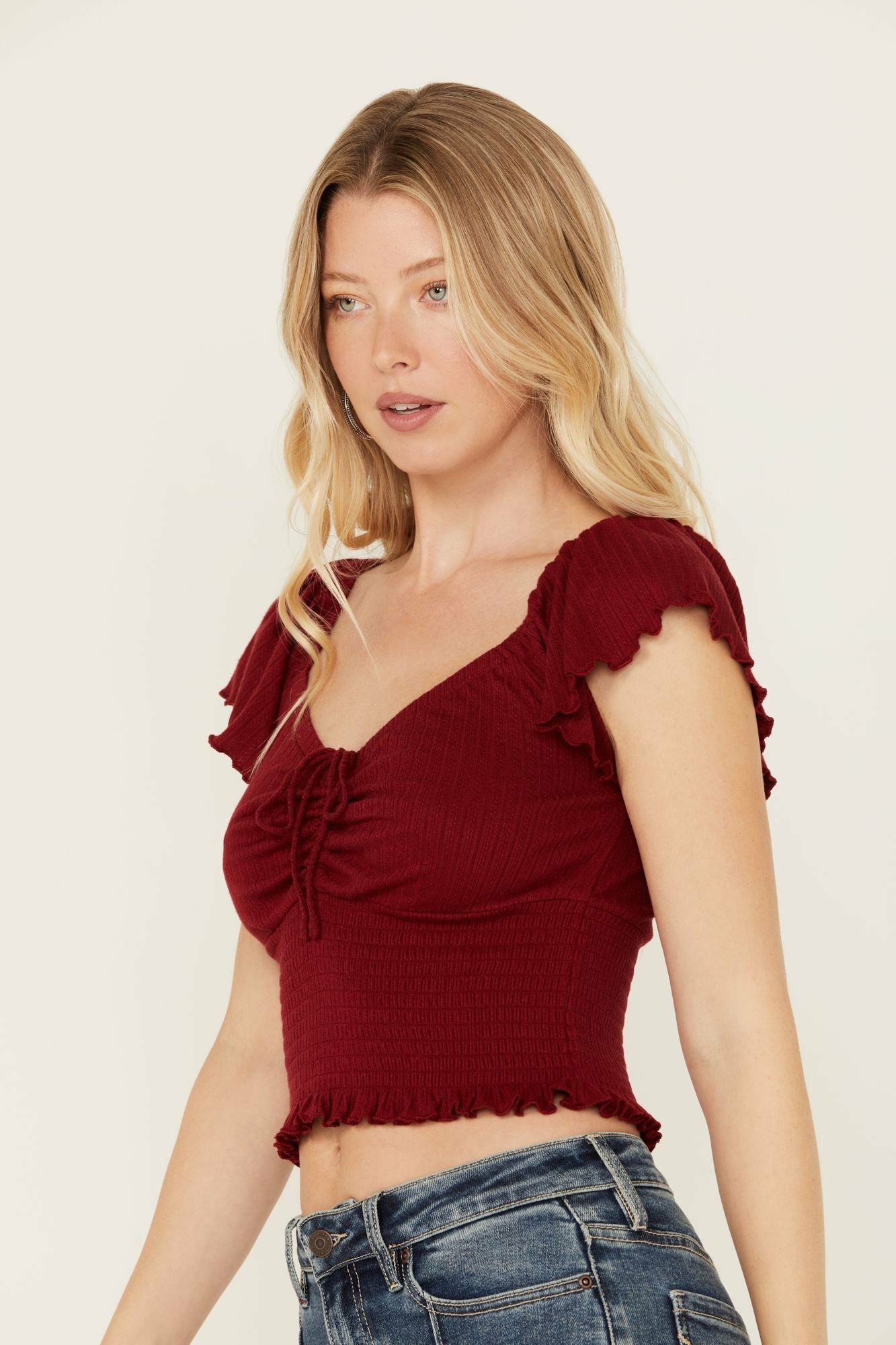 Idyllwind Women | Pointe Flutter Sleeve Smocked Top