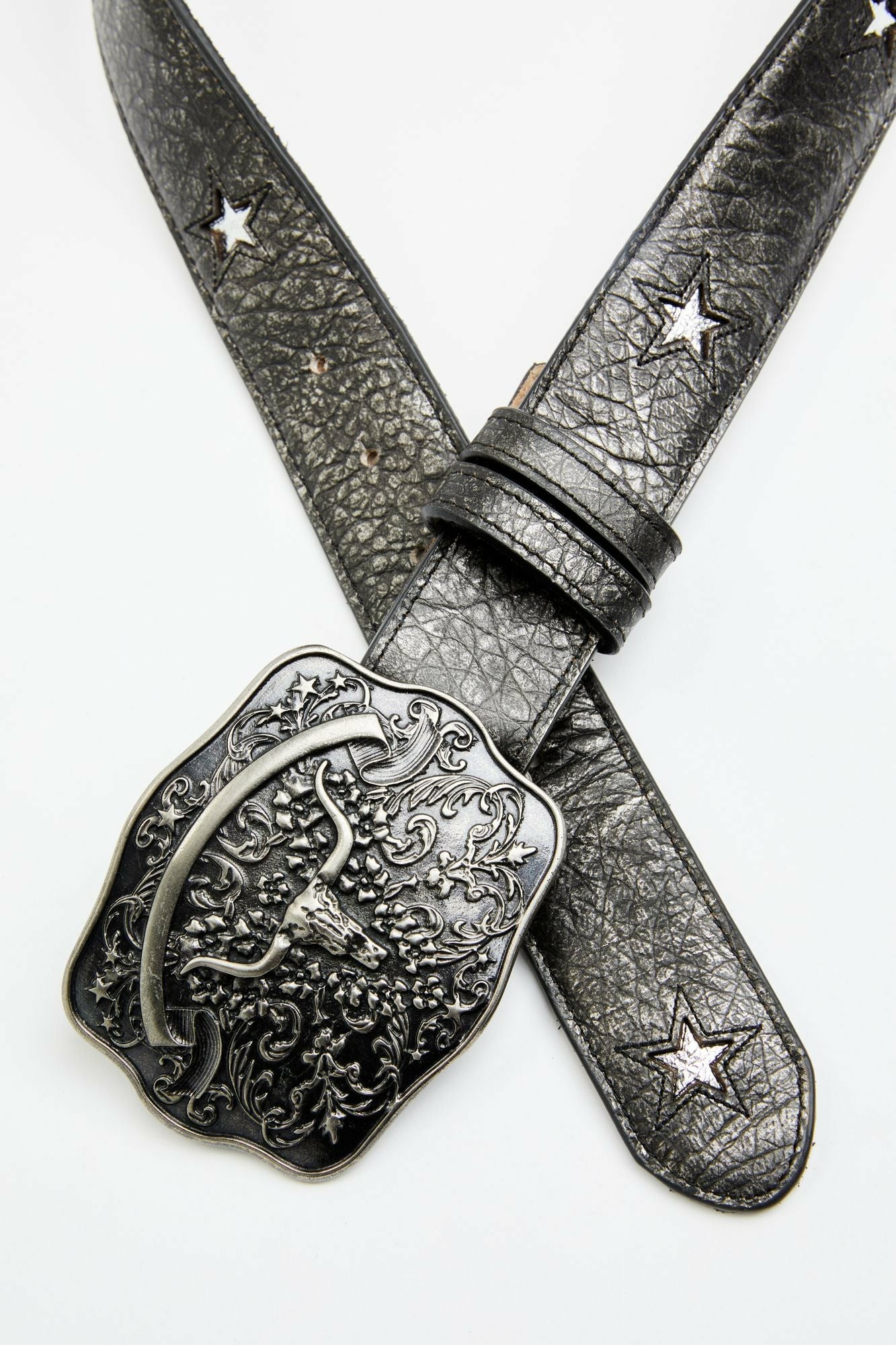 Idyllwind Women | Cordero Longhorn Buckle And Star Cutout Belt