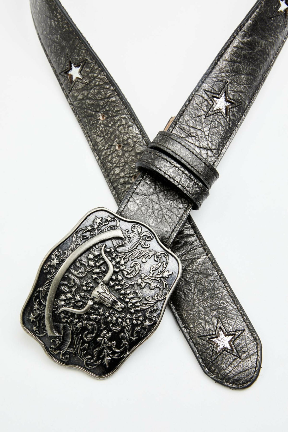 Idyllwind Women | Cordero Longhorn Buckle And Star Cutout Belt
