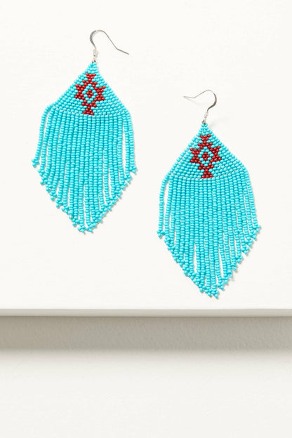 Idyllwind Women | Quinley Turquoise Beaded Fringe Earrings