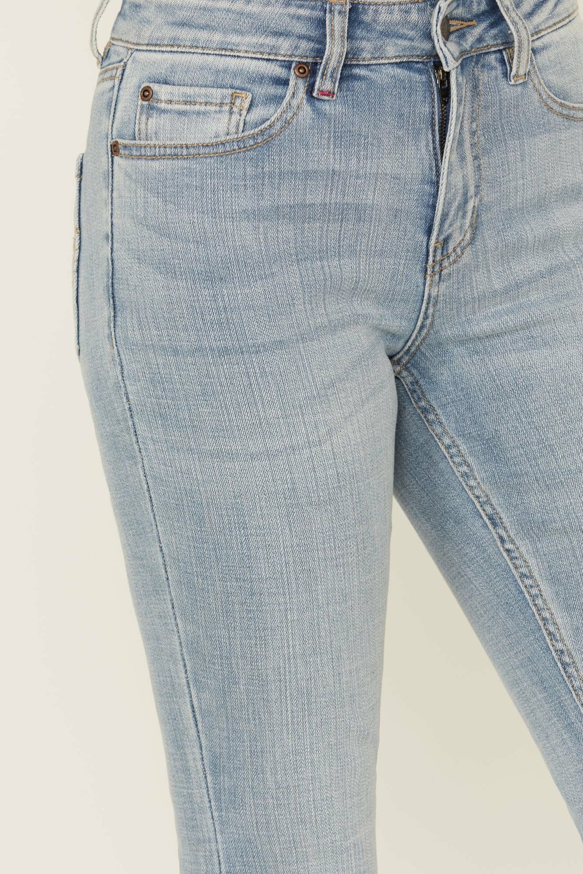 Idyllwind Women | Medium Wash Gypsy High Rise Split Hem Bootcut Stretch Denim Jeans