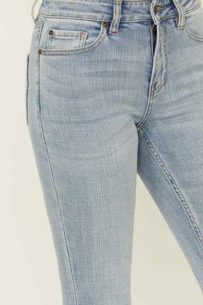 Idyllwind Women | Medium Wash Gypsy High Rise Split Hem Bootcut Stretch Denim Jeans