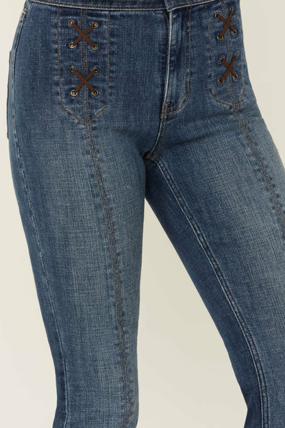 Idyllwind Women | Dark Wash Outlaw Super High Rise Bootcut Stretch Denim Jeans