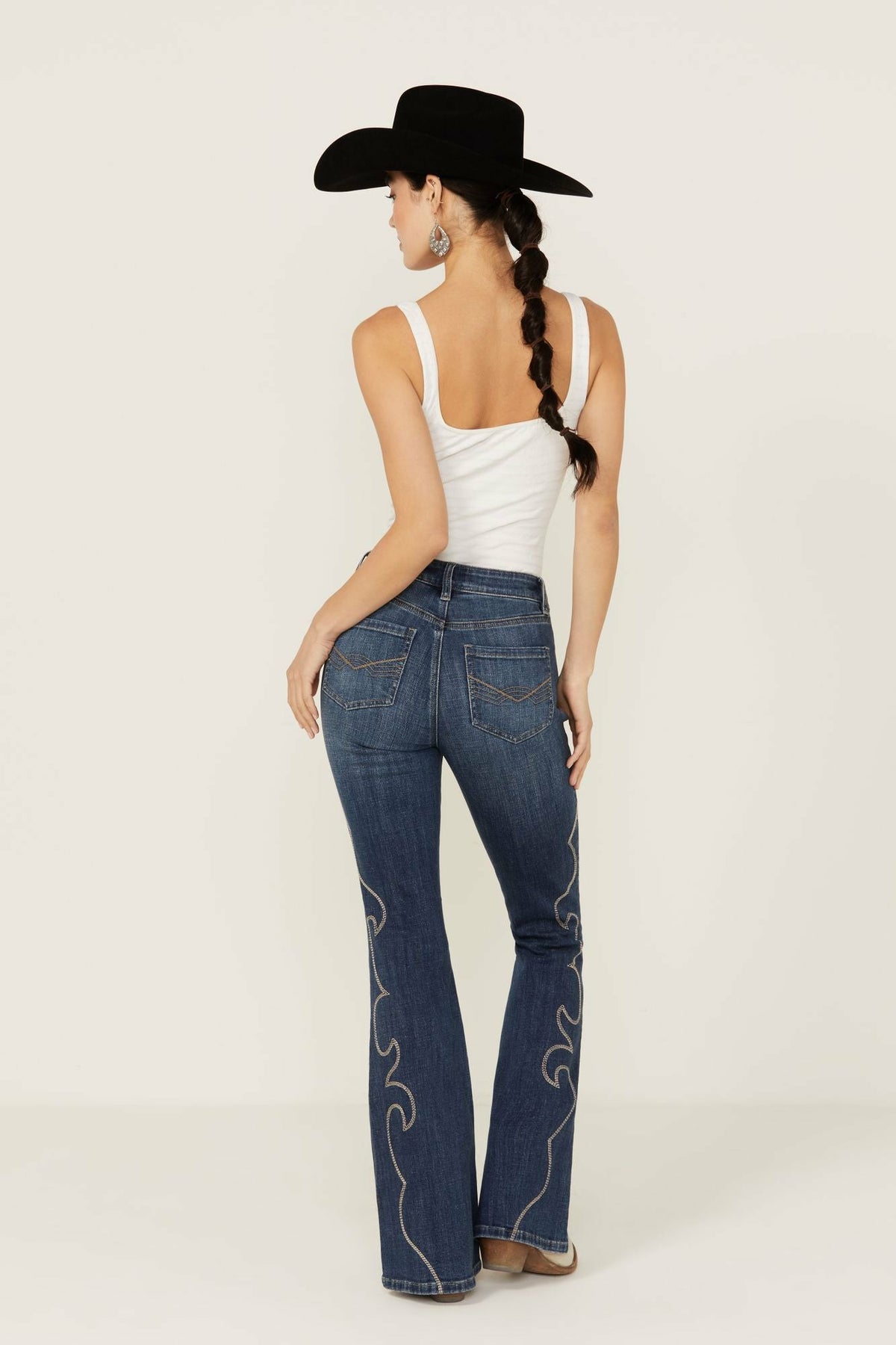 Idyllwind Women | Dark Wash Rebel Western Embroidered Mid Rise Stretch Denim Jeans