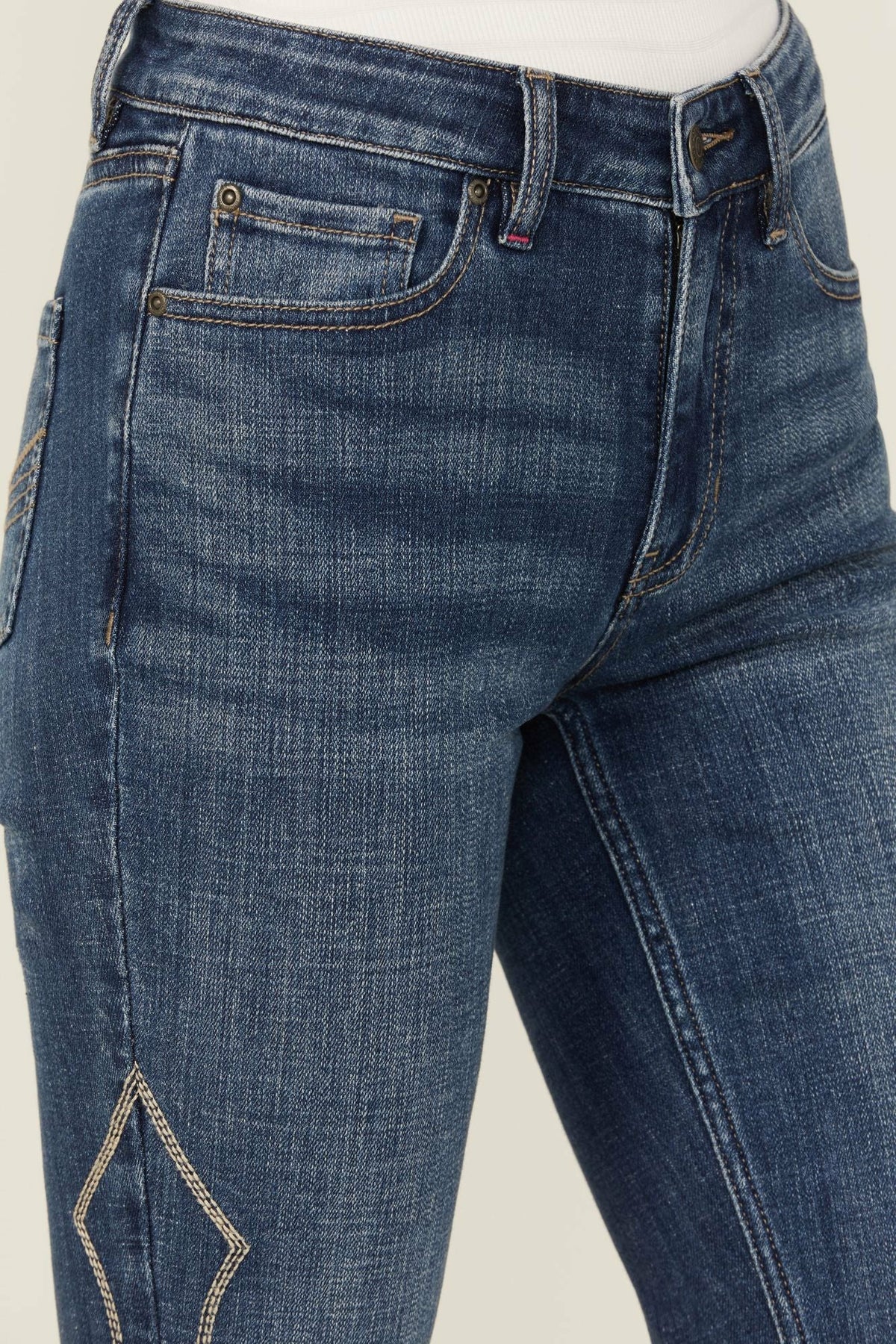 Idyllwind Women | Dark Wash Rebel Western Embroidered Mid Rise Stretch Denim Jeans