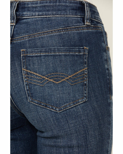 Idyllwind Women | Dark Wash Rebel Western Embroidered Mid Rise Stretch Denim Jeans