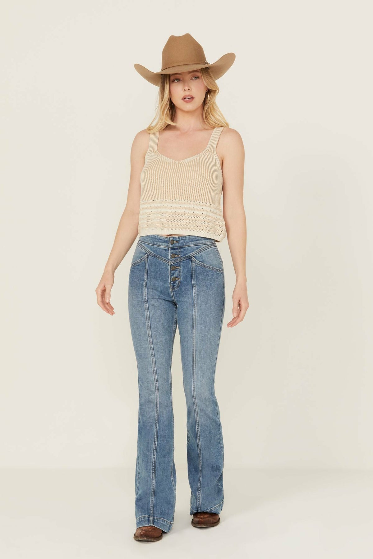 Idyllwind Women | Medium Wash Outlaw High Rise Super Flare Stretch Denim Jeans
