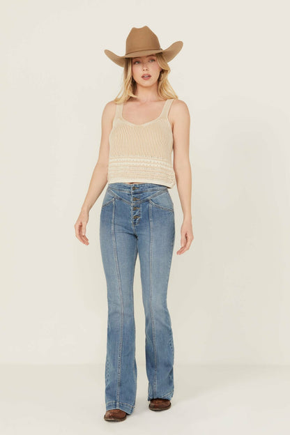 Idyllwind Women | Medium Wash Outlaw High Rise Super Flare Stretch Denim Jeans