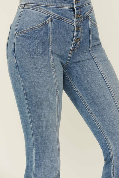 Idyllwind Women | Medium Wash Outlaw High Rise Super Flare Stretch Denim Jeans