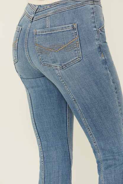 Idyllwind Women | Medium Wash Outlaw High Rise Super Flare Stretch Denim Jeans