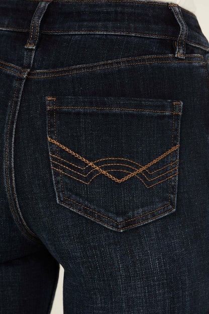 Idyllwind Women | Regent Dark Wash Gypsy High Rise Seamed Bootcut Comfort Stretch Denim Jeans