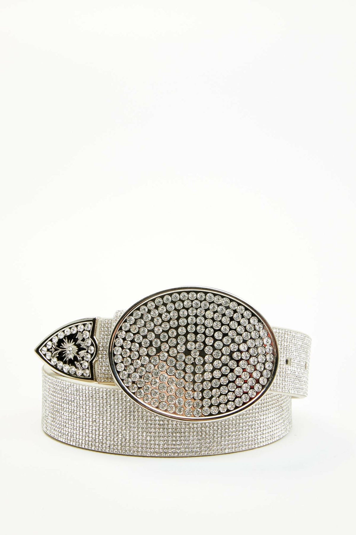 Idyllwind Women | Lovell Silver Rhinestone Oval Buckle Belt
