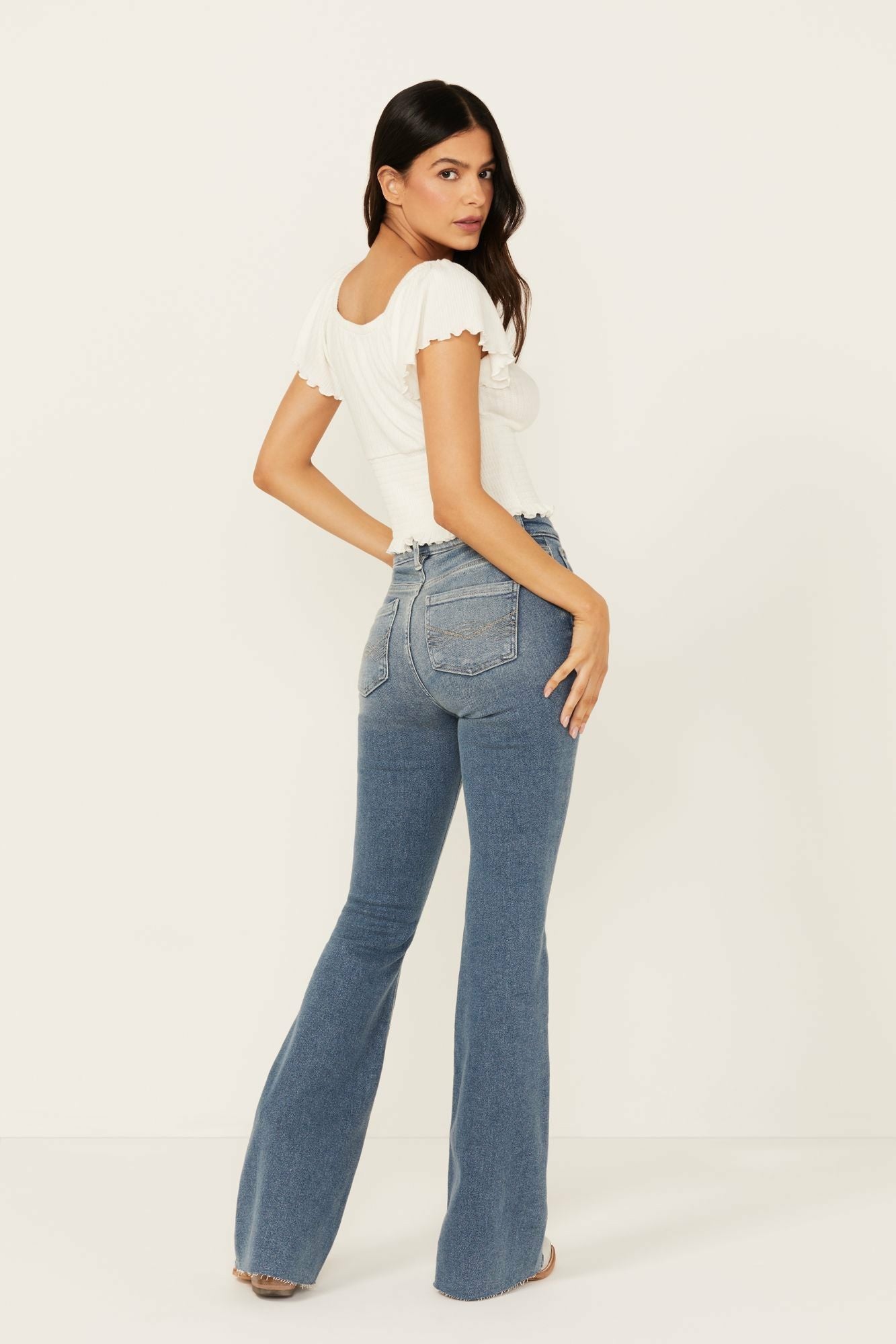 Idyllwind Women | Barnwell Medium Wash High Rise Flare Stretch Denim Jeans