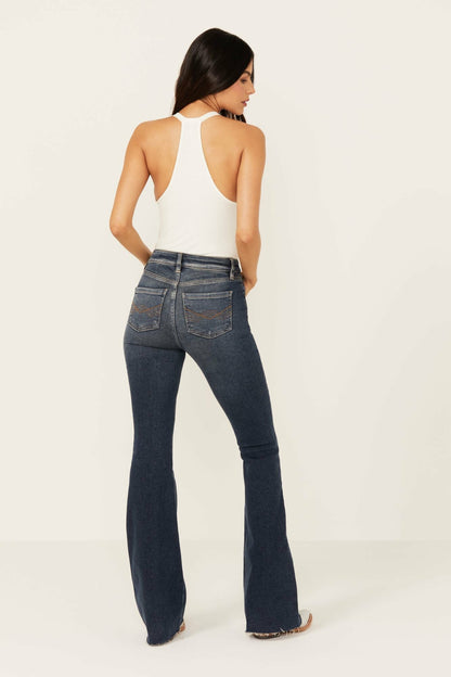 Idyllwind Women | Cannery Dark Wash Gypsy High Rise Flare Super Stretch Denim Jeans