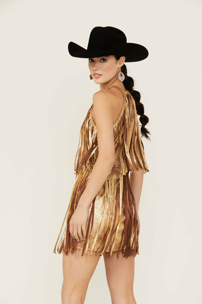 Idyllwind Women | Tucker Faux Suede Fringe Mini Dress