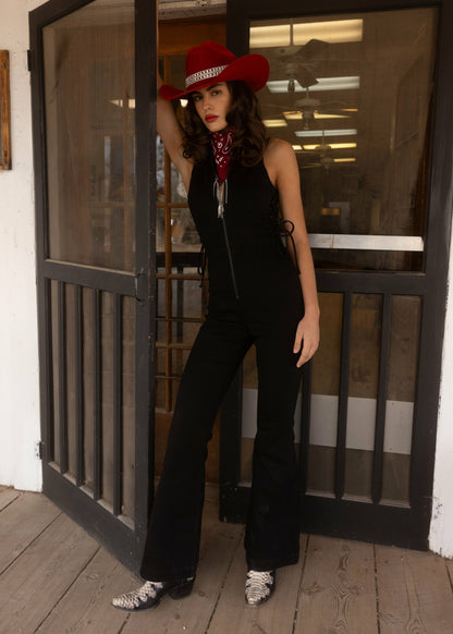 Idyllwind Women | Lawson Stretch Lace Detail Flare Jumpsuit