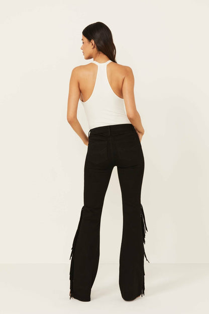 Idyllwind Women | Danby Drive Rebel Mid Rise Suede Fringe Comfort Stretch Denim Jeans