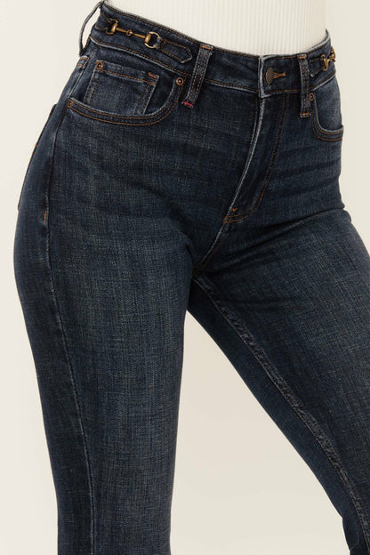 Idyllwind Women | Hermosa Dark Wash High Rise Bootcut Horsebit Comfort Stretch Denim Jeans