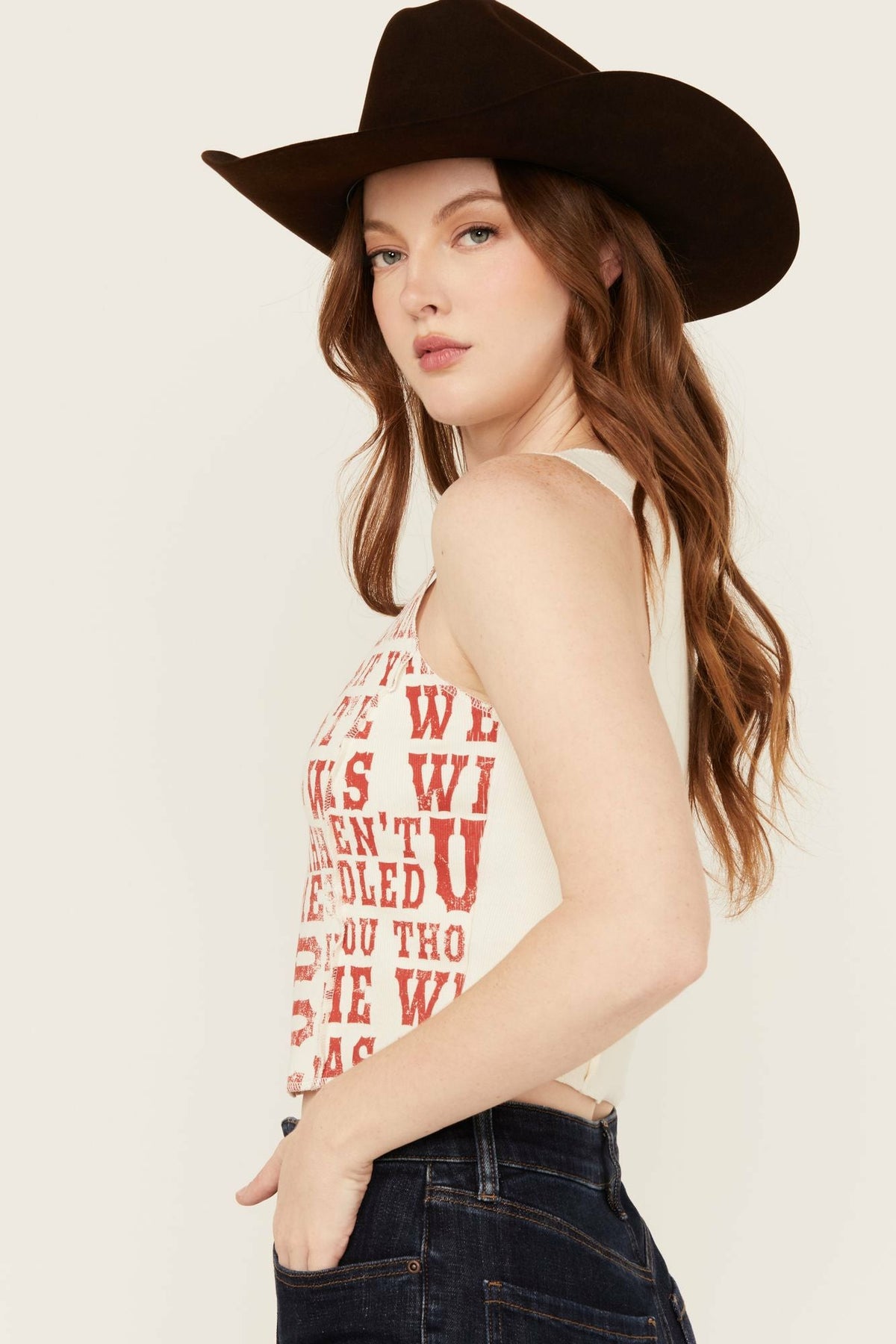 Idyllwind Women | Rhett The West Was Wild Graphic Rib Knit Tank
