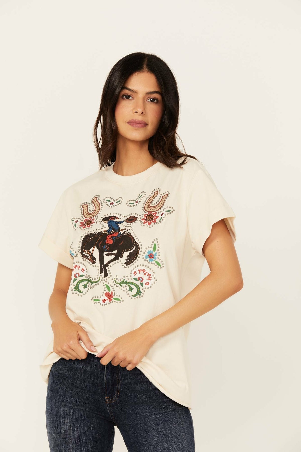 Idyllwind Women | Rowena Embellished Short Sleeve Graphic Tee