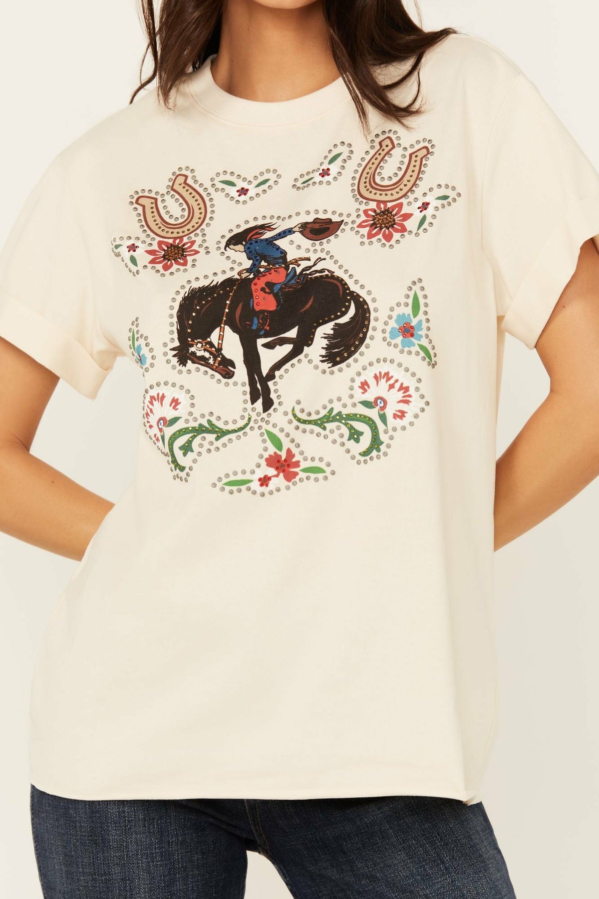 Idyllwind Women | Rowena Embellished Short Sleeve Graphic Tee