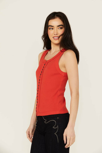 Idyllwind Women | Edna Button Front Ribbed Tank