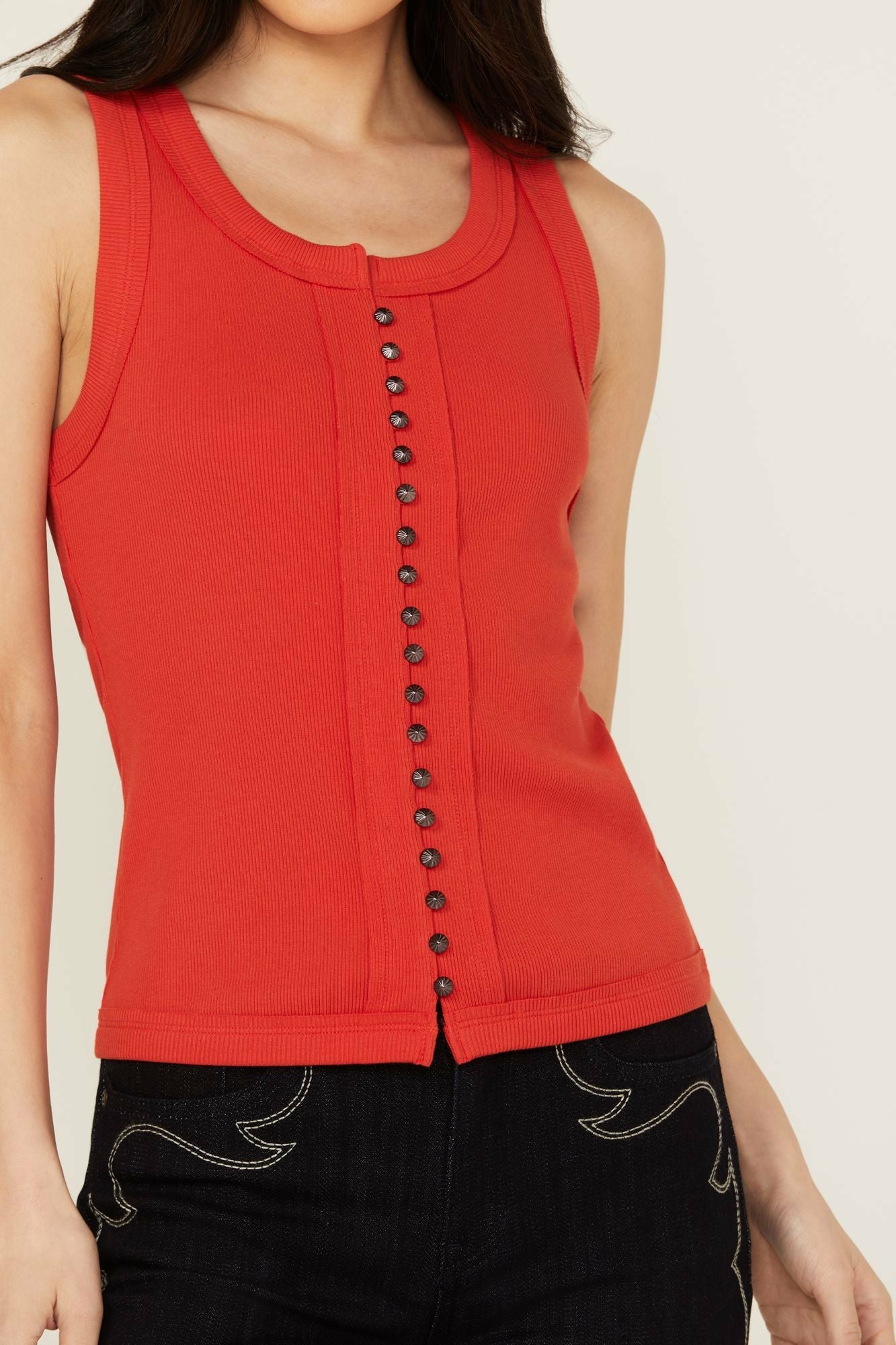 Idyllwind Women | Edna Button Front Ribbed Tank