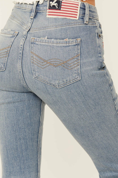 Idyllwind Women | Western Cowboy Embroidered High Rise Bootcut Denim Jeans