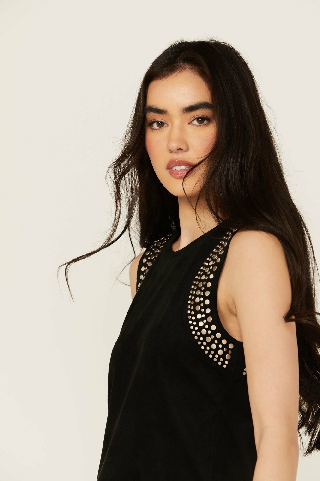 Idyllwind Women | Lillian Studded Fringe Faux Suede Tank Top