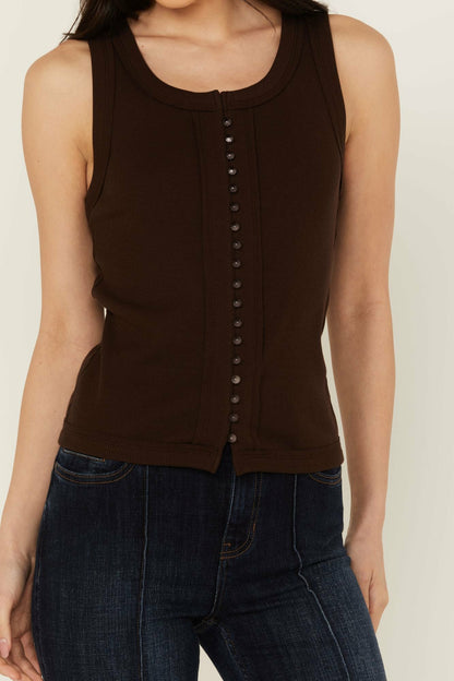 Idyllwind Women | Edna Button Front Ribbed Tank