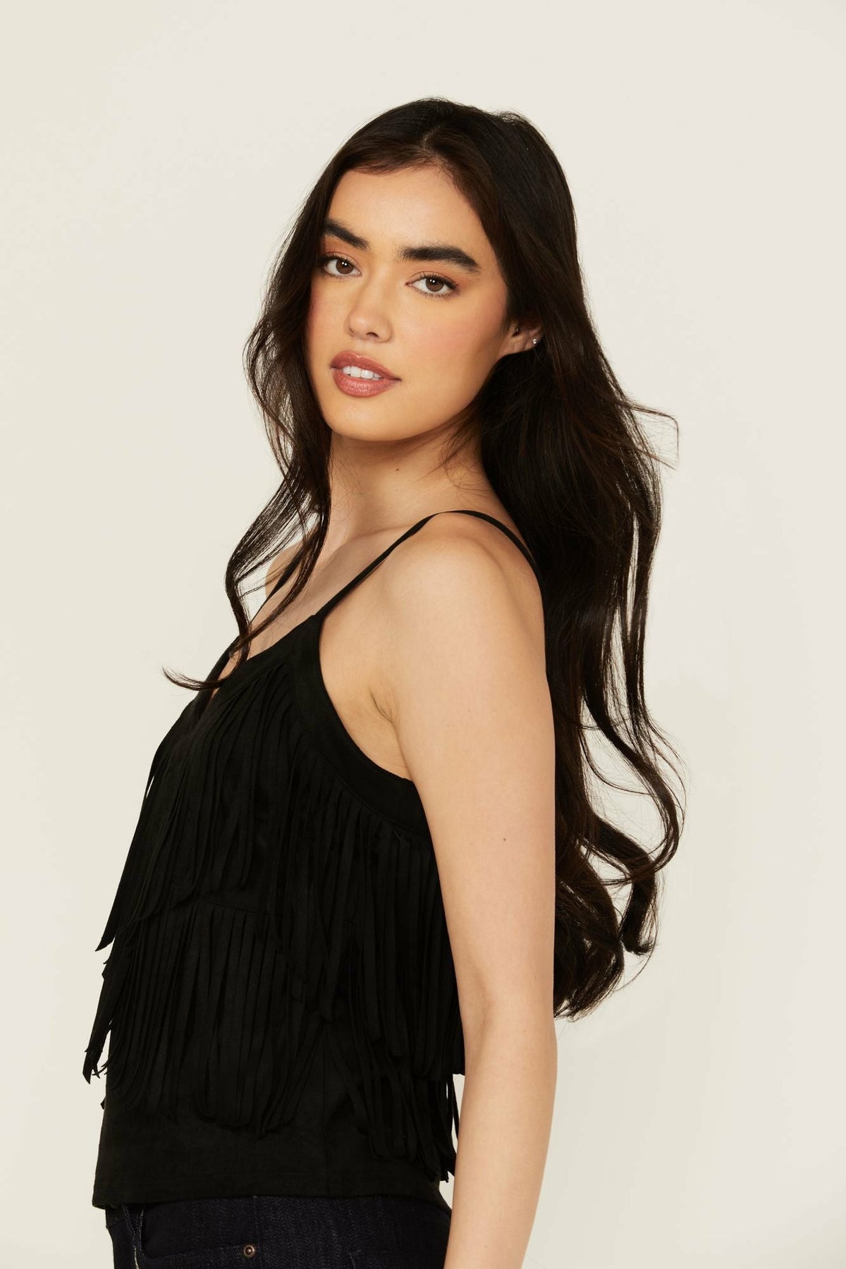 Idyllwind Women | Stafford Fringe Faux Suede Cropped Tank
