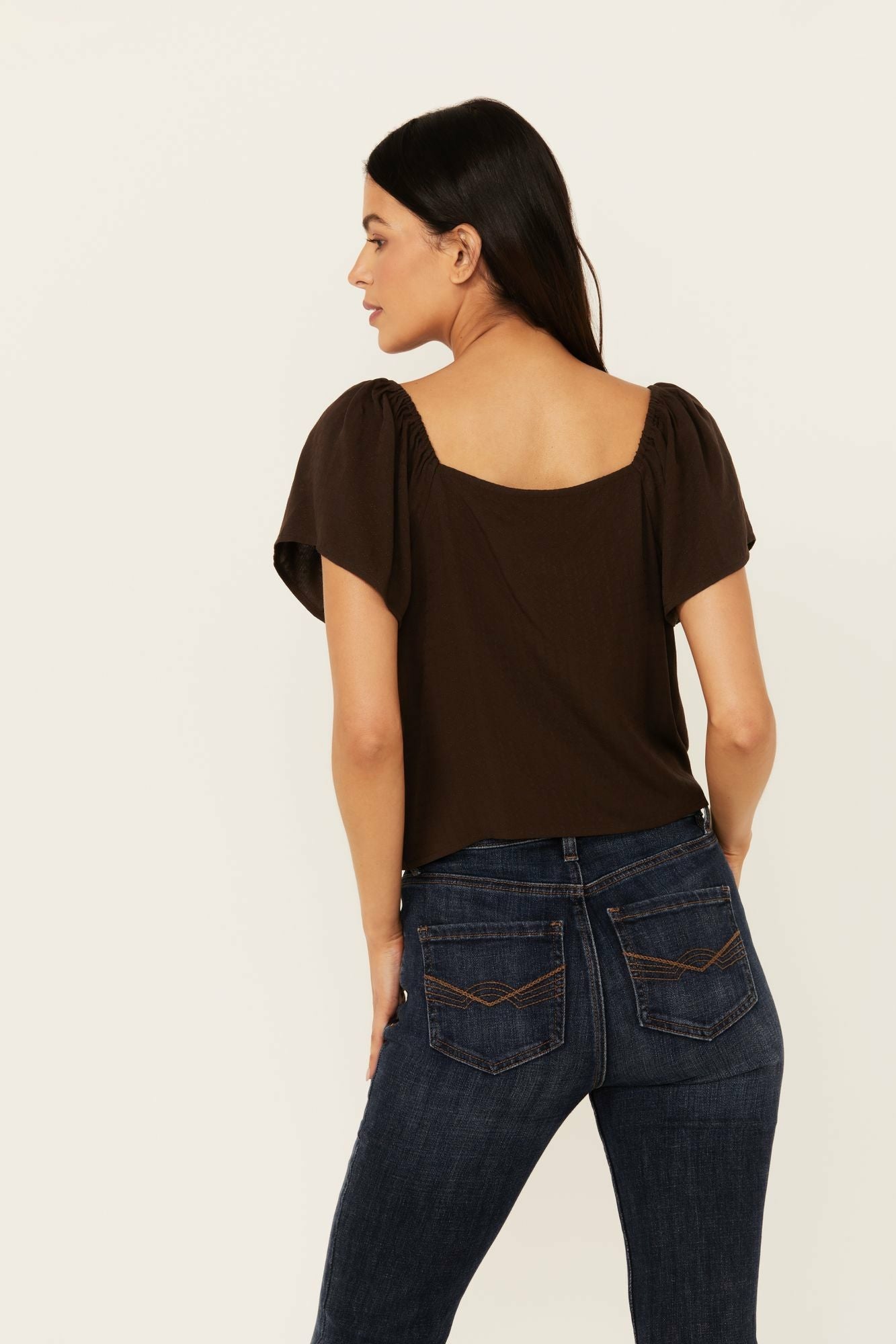 Idyllwind Women | Tern Flutter Sleeve Tie Front Top