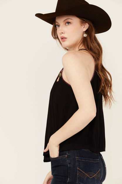 Idyllwind Women | Surrey Embroidered And Beaded Halter Top
