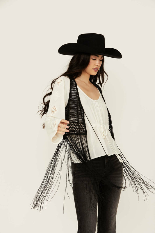Idyllwind Women | Hawls Crochet Fringe Vest