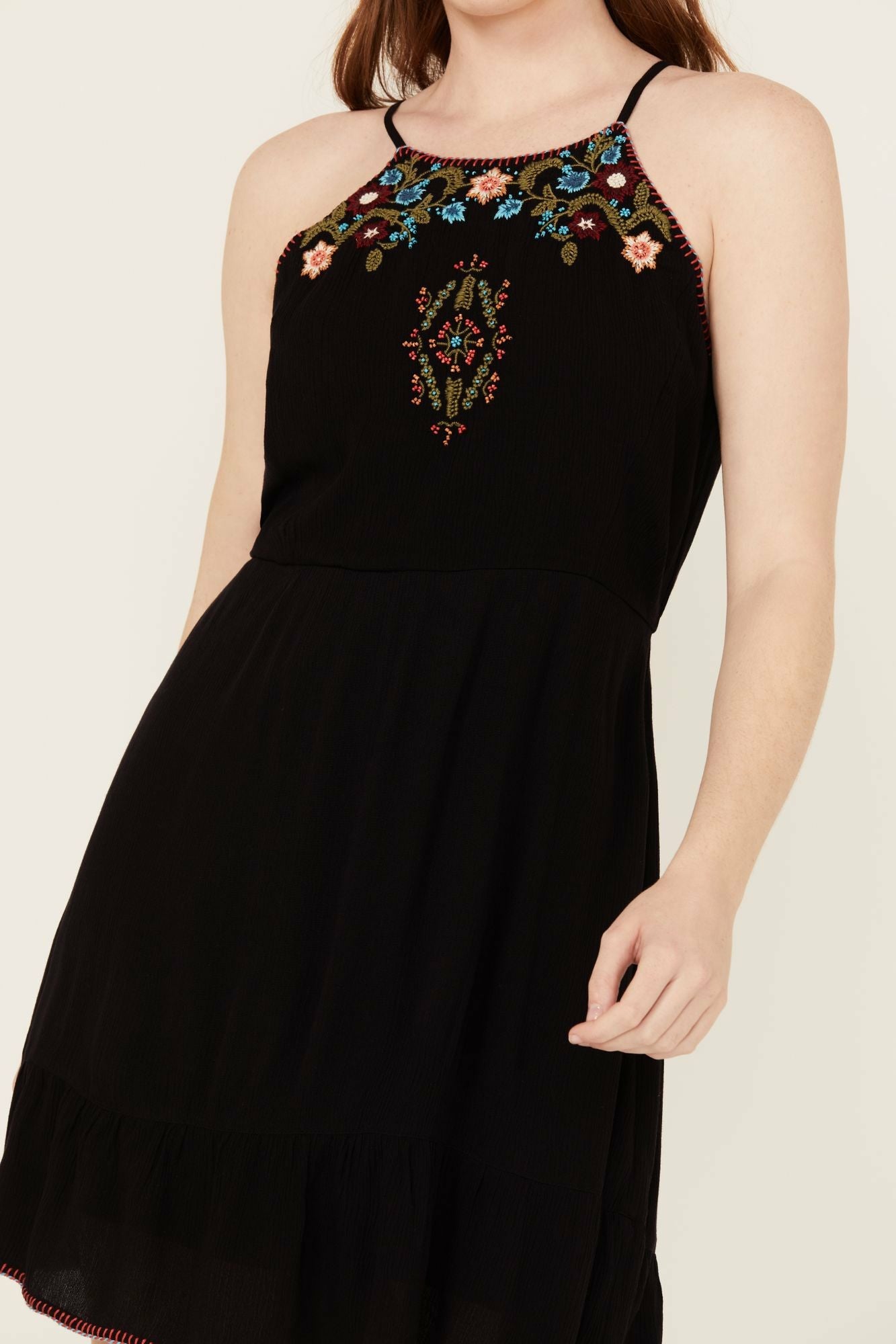 Idyllwind Women | Wolfeboro Embroidered And Beaded Halter Mini Dress