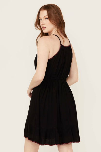 Idyllwind Women | Wolfeboro Embroidered And Beaded Halter Mini Dress