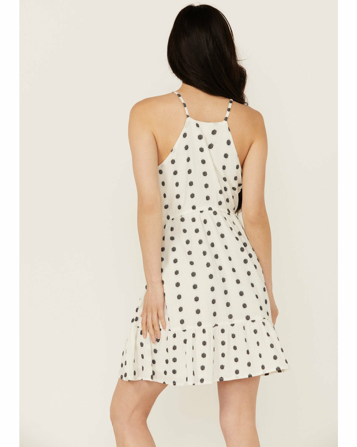 Idyllwind Women | Zelida Embroidered Halter Neck Mini Dress