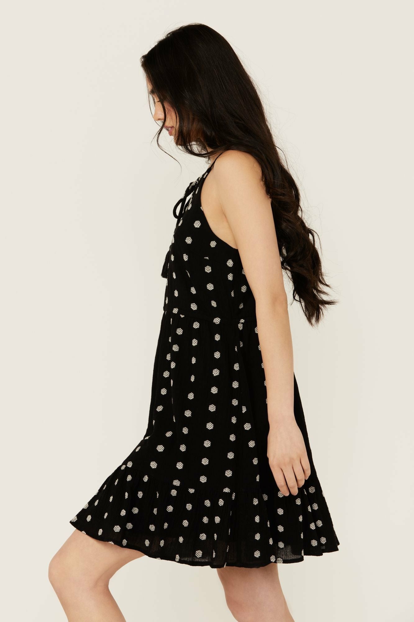 Idyllwind Women | Zelida Embroidered Halter Neck Mini Dress