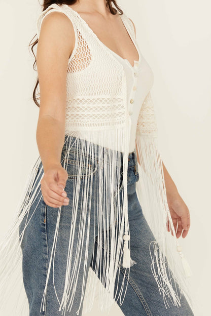Idyllwind Women | Hawls Crochet Fringe Vest